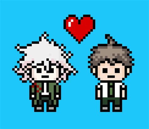 Hajime Hinata Pixel Art Grid
