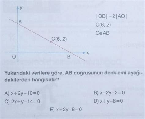 Analitik Geometrie Imi Ve Bir Noktas Bilinen Do Ru Denklemi Eodev