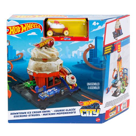 Hot Wheels City Downtown Playset Assortment ฮอตวลซต ชดรางรนผจญภยในตวเมอง HDR24