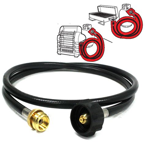 5FT Propane Adapter Hose LP Tank to Gas BBQ Grill Camp Stoves OutDoor ...