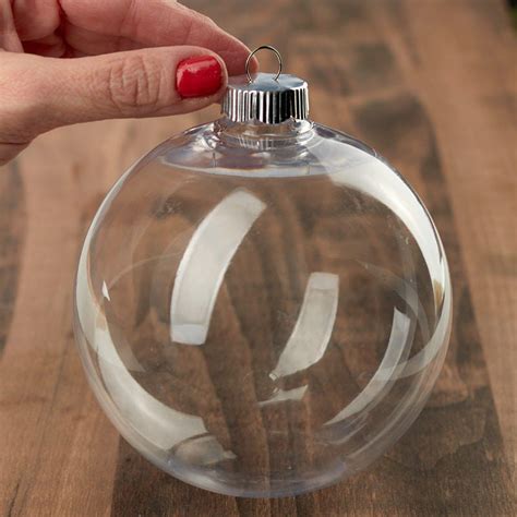 Clear Plastic Ball Ornament Christmas Ornaments Christmas And Winter Holiday Crafts