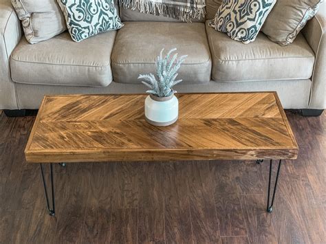 DIY Herringbone Coffee Table Mainely Katie