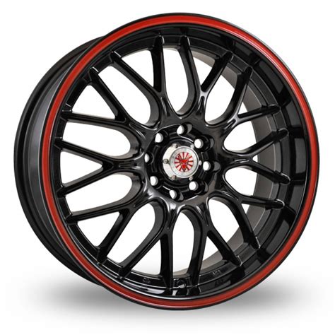 Wolfrace Asia Tec Torque Black Red 18 Alloy Wheels Wheelbase