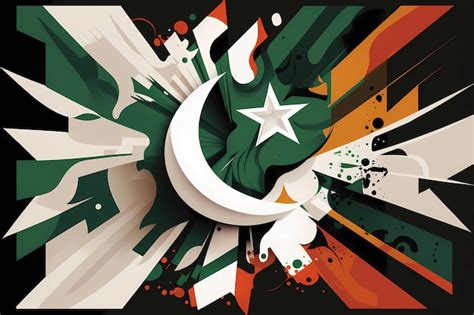 Premium AI Image | An abstract art piece of the Pakistan flag digital ...