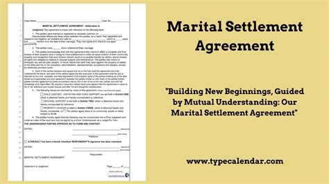 Mediation Settlement Agreement Template