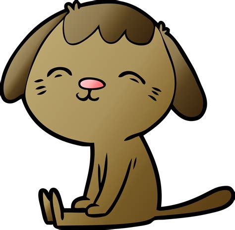 Happy Cartoon Dog Sitting 40546458 Png