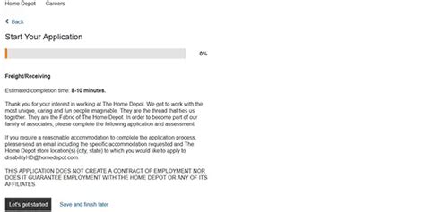 Home Depot Job Application And Careers