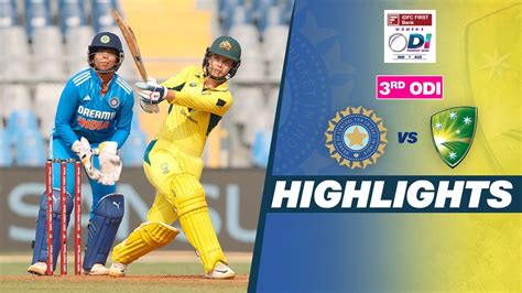 Watch India Women Vs Australia Women 3rd ODI Highlights Video Online