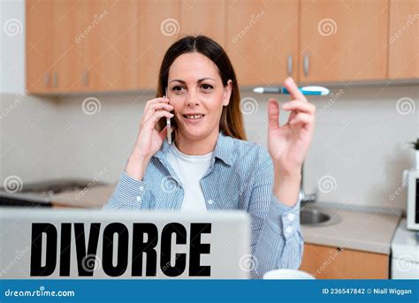 Conceptual Display Divorce Business Approach Legal Dissolution Of