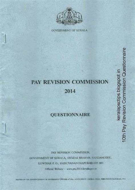 Kerala Government Orders Th Tenth Pay Revision Commission