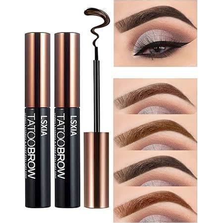 Amazon LSxia 2 Pcs Peel Off Tattoo Eyebrow Gel Natural Elegant