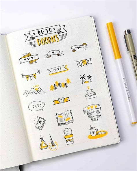 Cute Bullet Journal Doodle Ideas