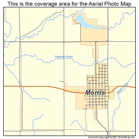 Aerial Photography Map of Morris, OK Oklahoma