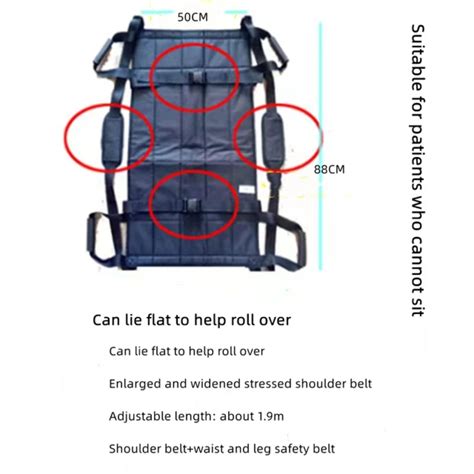 LOPNGLNG Medical Patient Transfer Sling Sheet Disable Seat Pad