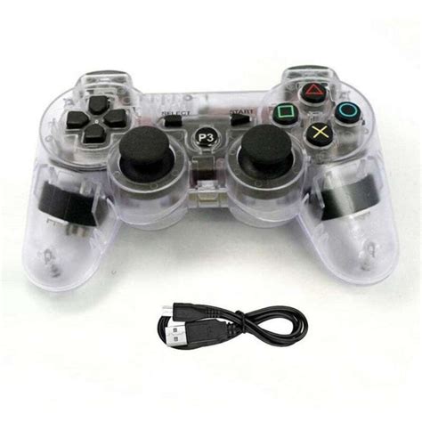 Tavice Ps3 Playstation Compatible Wireless Bluetooth Controller Clear