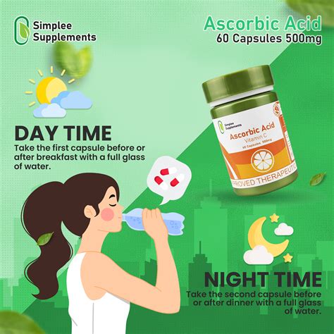 Simplee Ascorbic Acid Vitamin C Capsule Supplement Shopee Philippines