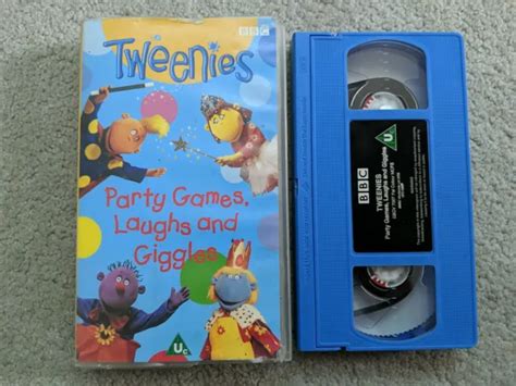 Tweenies Party Games Laughs And Giggles Vhs Video Rare Blue Tape £8