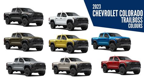 Chevrolet Colorado Trailboss All Color Options Images In