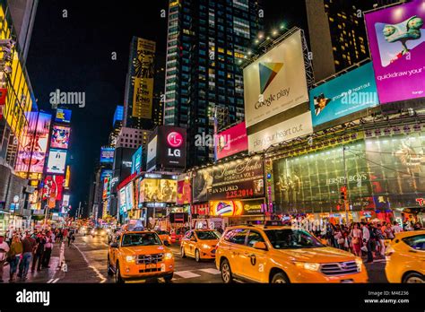 Times Square Theater District Manhattan New York New York Usa Stock