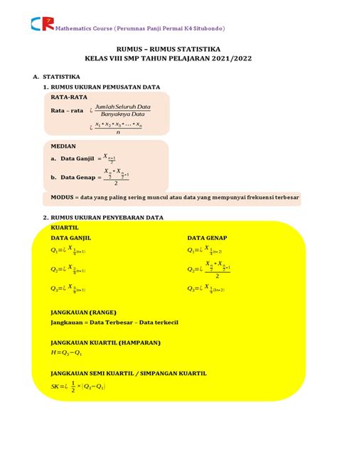 Rumus Rumus Statistika Pdf