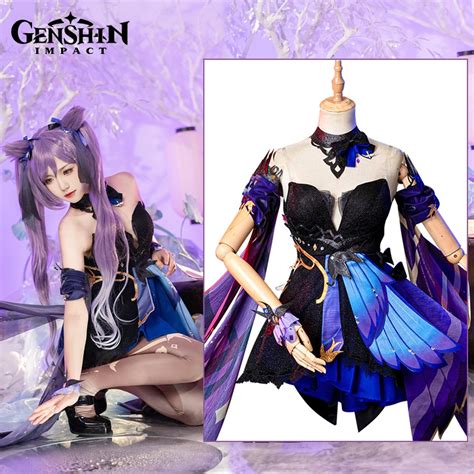 Genshin Impact Keqing Cosplay Costume Opulent Splendor Ke Qing New Skin Outfit For Halloween