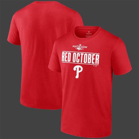 Red Phillies Red October 2023 Postseason Shirt