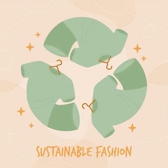 Free Vector Flat Design Sustainable Fashion Concept Sustainable