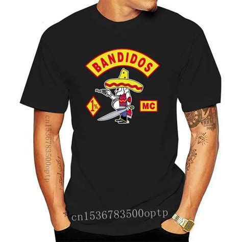 New Bandidos Mc Support Worldwide Sylb One Percenter Biker 1 Rough Black T Shirt