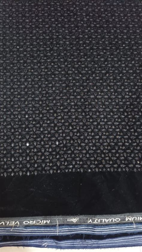 Velvet Embroidery Fabric For Clothing At Rs Meter In Surat Id