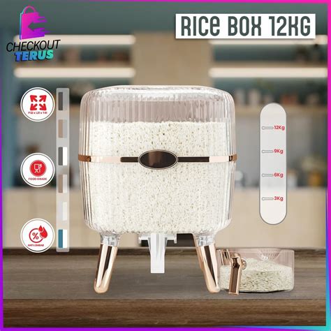 Jual CT C841 Dispenser Beras 12KG Tempat Beras Estetik Rice Box Storage