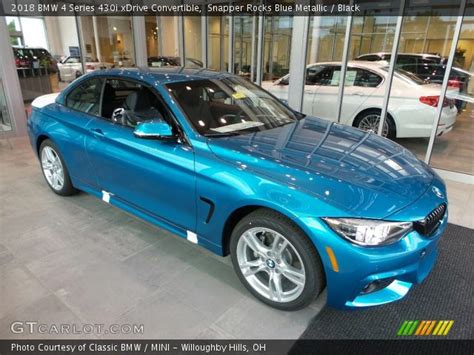 Snapper Rocks Blue Metallic 2018 Bmw 4 Series 430i Xdrive Convertible Black Interior