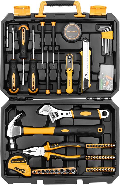 DEKOPRO 100 Pieces Home Repair Tool Set General Household Hand Tool Kit