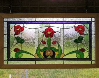 Classic Edwardian Style Stained Glass Panel Etsy