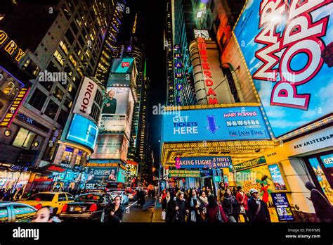 Times Square Theater District Manhattan New York New York USA Stock