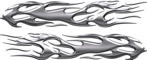 Chrome Flames Vinyl Vehicle Decals Graphics Xtreme Digital Graphix