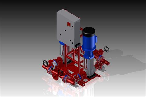 Fire Fighting Jockey Skid Step Iges 3d Cad Model Grabcad