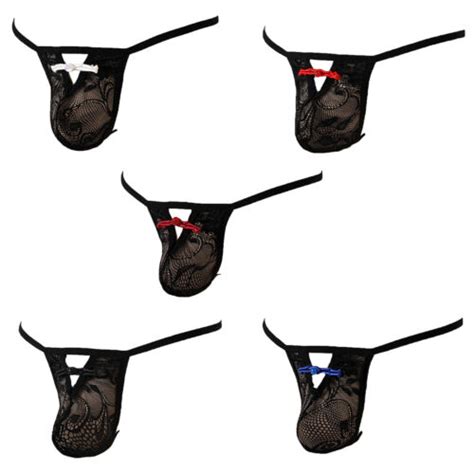 Mens Thong Bulge T Back Lace Underwear Sleepwear Lingerie Spaghetti Sissy Mesh EBay