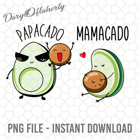 Mamacado Png Papacado Png Avocado Couple Father S Day Mother S Day