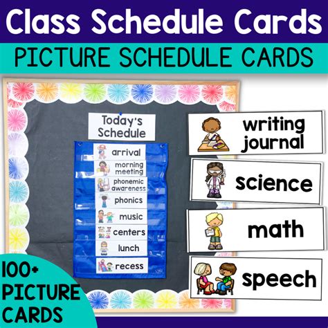 Visual Schedule Cards Class Schedule Pictures Teaching Exceptional