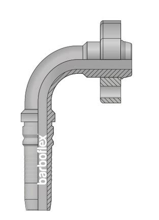 FLANGE 90º POCLAIN INTERLOCK Barboflex