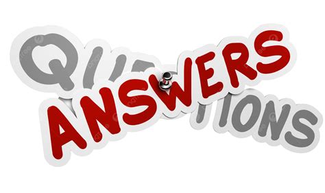 Questions And Answers Word Illustration Concept Solutions Png