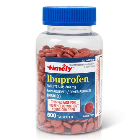 Timely Ibuprofen Mg Tablets Pain Fever Relief Comparable