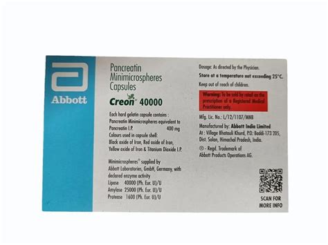 Mg Creon Pancreatin Minimicrospheres Capsules At Rs