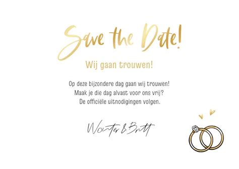 Save The Date Trouwkaart Kalender Grappig Kaartje2go