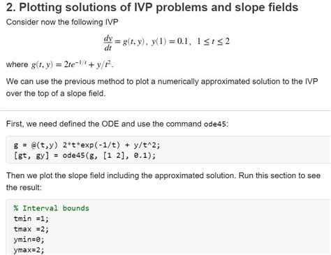 Solved For Example Consider The Ivp Problem Chegg