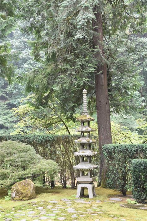 Portland Japanese Garden in Oregon Stock Photo - Image of sightseeing ...