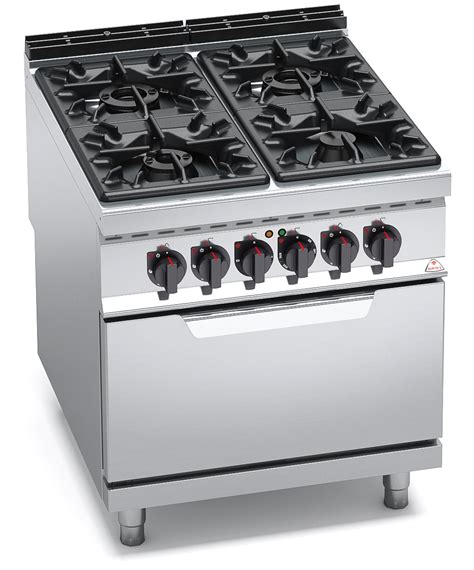 Gasherd 4 Brenner El Ofen 42 3kW Mit Pilotflamme Gastrotecno