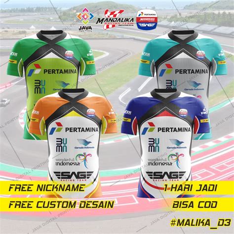 Jual BAJU JERSEY KAOS RACING MOTOR GP PERTAMINA MANDALIKA INTERNATIONAL