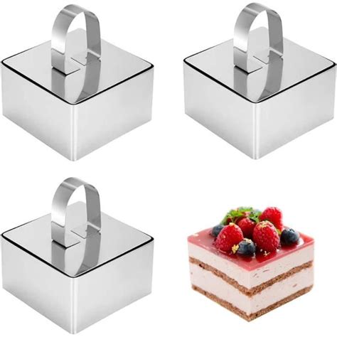 3Pcs Cercle A Patisserie 8Cm Diamètre Cercle Patisserie En Acier