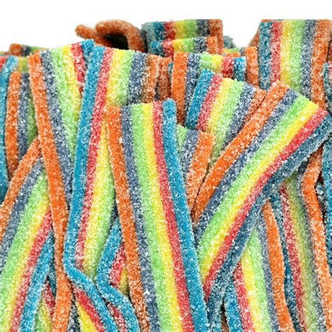Long Rainbow Sour Belts - 1 LB Box • Unwrapped Candy • Bulk Candy • Oh ...